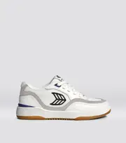 Off-White Suede and Smoke White Mesh Black Logo Low Top Sneaker | UBA PRO