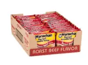 Maruchan Ramen Roast Beef, Instant Ramen Noodles, Ready to Eat Meals, 3 Oz, 24 C