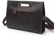 [DLUXCA] 1 Piece Casual Men's Bag Retro Handbag Horizontal Shoulder Bag Business Messenger Bag