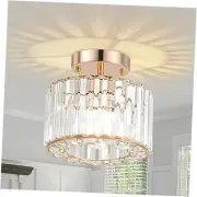 Modern Crystal Ceiling Light Small Chandelier Crystals, Semi Flush Mount
