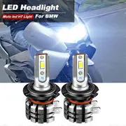 2PC CANbus Motorcycle H7 LED Headlight Bulbs 6000k 9600lm For BMW C600 C650GT F650GS F700GS F800GS/GT/R/S/ST HP4 K1200R K1300S 2PC LED H7 WHITE