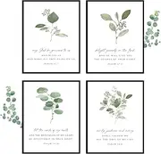 Psalms Scripture Wall Art Christian wall art - Bible Verse Wall Art Set of 4 (8x10") Christian Wall Decor - Bible Scripture Wall Art, , Christian Art Bible Verses Wall Decor, Scripture artwork - Unframed