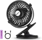 Adjustable Portable Clip Fan Mini Cooling USB Rechargeable Desk Baby Stroller