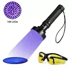 100 LED UV Ultra Violet Blacklight Flashlight Torch Inspection Light Outdoor Pet