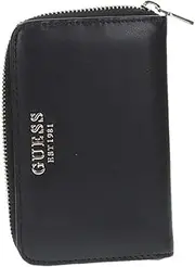Jeans Guess Women's Wallet Black PU Leather Zip Closure Wallet with
