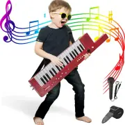Portable Piano Keyboard 37 Keys, Electronic Karaoke Keytar Toys W/Microphone & C