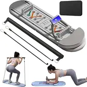Abdominal Plate Automatic Rebound Abdominal Wheel Home Auxiliary Exercise Abs Waistline Push-ups Support Plate Gym Men and Women Applicable Gray