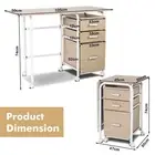 Rolling Computer Desk with Drawers and Wheels for Home/Office Use