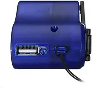 YXINHONGYUE USB Charging High Power Hand cranked Generator, 600mA DC 5.5 v With one LED bead Outdoor Multifunction Manual Crank Generator for Travel, Camping, Hiking(blue)