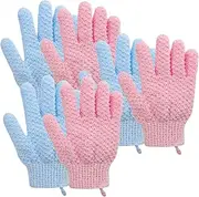 Ipetboom 12pcs Bathing Exfoliating Gloves Body Exfoliating Shower Gloves Nylon Bath Gloves Shower Brush Scrub for Shower Cleaner