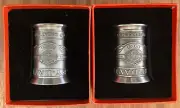 100th Aniversary Harley Davison - two Pewter shot glasses