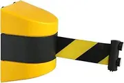 Retractable Barrier Retractable Queue Rope Barrier,Queue Barrier Belt,Magnetic Wall Mount with Retractable Belts Crowd Barrier Tape Queue Line Dividers Steel Case(3m)