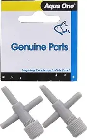 Aquarium Air Line T Control Valve 2 Pieces per Pack Fish Tank 10413 Aqua One
