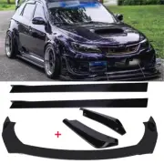 Gloss Black Front & Rear Bumper Lip Splitters Side Skirt For Subaru WRX STI BRZ (for: Subaru)