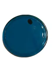Blue Corning 1935 5” DIA NOS Railroad Lantern or Signal Lens USA