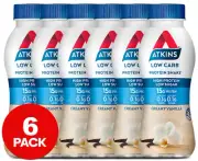 6 X Atkins Low Carb Protein Shake Creamy Vanilla 330mL