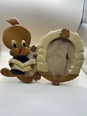 Handcrafted 3-D Wood Tweety Bird Picture Frame Cartoon 10.5X8 (3.5x5) Warner Bro