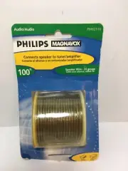 Philips 24 Gauge Speaker Wire 100 Feet for Tuner/Amplifier NEW