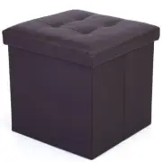 Storage Ottoman Cube, Brown Foot Stool Ottoman,13x12x12 inch Square Ottoman w...