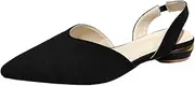 [Generic] Women's Summer Fashion Suede Pointed Bun Flat Cool Outing Beach Shoes Recovery Sandals Arch Support Women