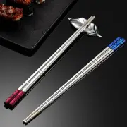 1 Pair Chop Stick Rounded Edge Reusable Polishing Mirror Chinese Chopsticks