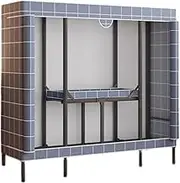 Oxford Cloth Portable Closets with Cover Space Saving Clothes Storage Organizer Lightweight Wardrobe Storage Closet