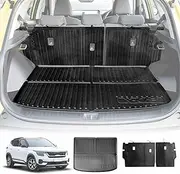 X-CAR Boot Liner Back Seat Protector Combo for Kia Seltos 2022-Onwards Heavy Duty Car Kick Mats Cover Cargo Trunk Mat