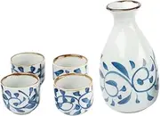 1 Set Ceramic Sake Pot and Cup Pot Assorted Color Cups Japanese Style Dinnerware Smooth Rim Workmanship for Home and Gatherings