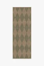 75' x 215' | Machine Washable Runner Rug | Kid & Pet Friendly | Indoor Rug | Palazzo Sage Green Re-Jute Rug | Ruggable