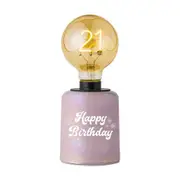 21 Filament Glass Pearlescent Base Indoor LED Globe Lamp Home Decor 43x34cm