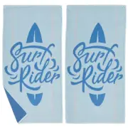 Blue 100% Cotton 2 Pack Premium Luxury Soft Beach Towel