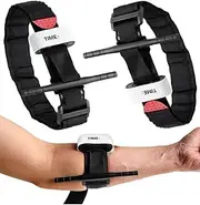 2Pack Tourniquets, One Hand Tourniquet Combat Application First Aid, Outdoor treatment Quick Medical Military Emergency Portable Strap Ideal for First Aid Kit EMT Paramedic Soldiers Police and More (BK)