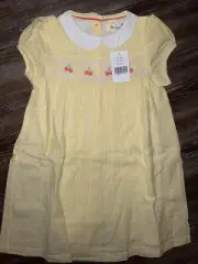 NWT Mini Boden smocked Cherry dress size 3-4