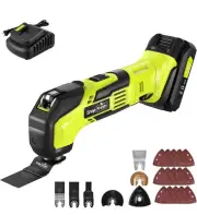 SnapFresh Oscillating Multi Tool Cordless, 20V DIY Tool Kit, 6 Speed, 3.2°Osc...