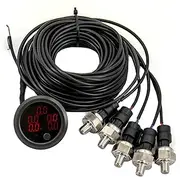 Universal Air Ride Suspension Five in One Display Pressure Gauge with Solenoid Valve and Control Panel Ship Type Switch(Just Gauge)