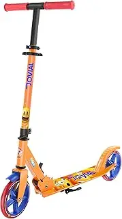 [JOVIAL] 2-Wheel Folding Kick Scooter - Compact Foldable Riding Scooter for Teens w/Adjustable Height, Alloy Anti-Slip Deck, 7” Wheels, Mud Guard Front Wheel