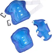 Toddmomy 1 Set/6pcs Wrist Guards for Roller Skating Kids Cycling Outfit Kids Wrist Brace Skateboard Wrist Guards Adult Elbow Pads Elbow Guard Blue Protective Gear for Children Equipment Toy