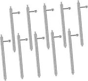 ARTIBETTER Replacement Watch Pins 10pcs Quick Release Spring Bars Stainless Steel Watchband Remover Watch Strap Link Pins Watch Tool for Smartwatches