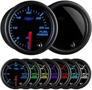 GlowShift Tinted 7 Color 30 PSI Fuel Pressure Gauge