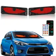 2PCS Devil Eyes Lights APP Control LED Display USB Flexible Screen Panel for Car Back Window Dynamic Personalized Big Ey