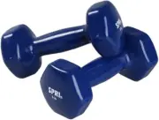 SPRI Dumbbells Deluxe Vinyl Coated Hand Weights All-Purpose Color Coded Dumbb...