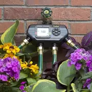 Melnor HydroLogic 4 Zone Digital Water Tap Timer 65038 4 USA Outlets Garden Hose