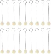 TEHAUX Easy to Use Wool Ball Brush Pcs Metal Handle Wool Daubers for Leather Dye Application