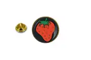 pins pin's badge metal lapel hat button strawberry