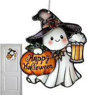 Ghost Sun Catcher,Ghost Decor | Sun Catcher Cute 2D Spooky Ornaments Decorations for Window Holiday Crafts, Home Classroom Outdoor