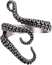 [Ergonflow] Vintage Octopus Sea Monster Squid Kraken Punk Antique Ring Retro By PaPa's Bubble