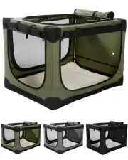 36 Inch Collapsible Travel Dog Crate for Medium Large Dogs, Portable Dog Crat...
