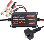 12v Trickle Charger for Motorcycle, Boat Battery, ATVs, Riding, Mowers and More - 2A Battery Maintainer and Desulfator with Intelligent Interface