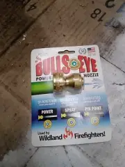 Bullseye POWER NOZZLE Adjustable High Pressure Twist Water Hose Nozzle Fire