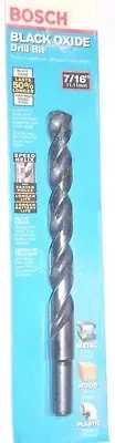 Bosch 7/16" Black Oxide Drill Bit Metal Wood Plastic Speed Helix Long Lasting